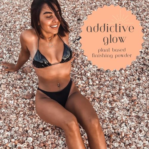 Addictive Glow Post Spray Tan Setting Powder - Shimmer, Plant-Based, Translucent Finish