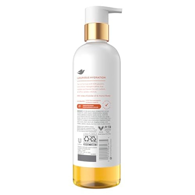 Dove Shower Oil Body Wash Serum + Radiance with Jojoba & Monoi Flower Oils, Hydrating & Radiance?Boosting Cleanser, 15.3 fl oz