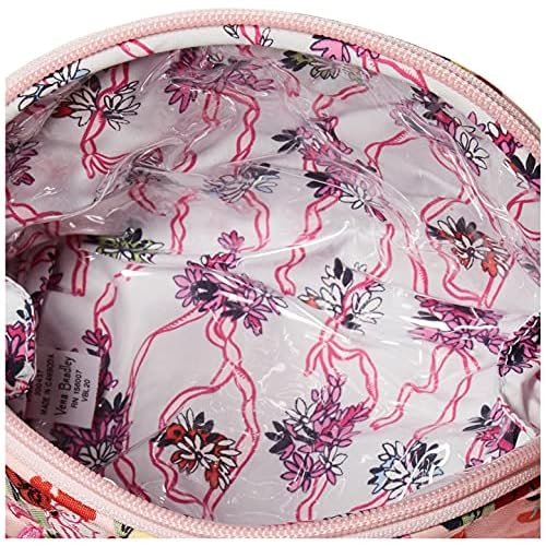 Cotton Clamshell Cosmetic Makeup Organizer Bag