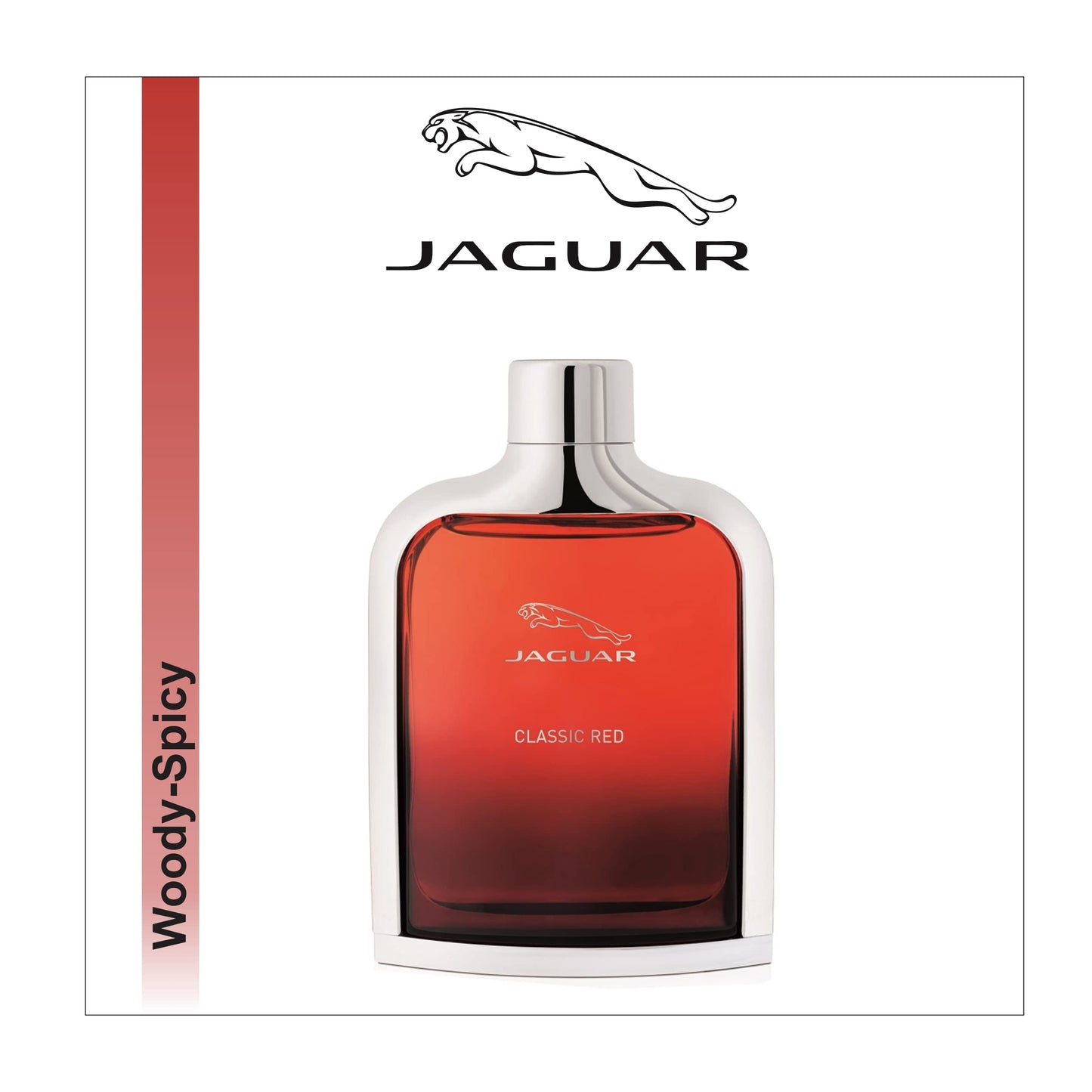 Jaguar Classic Red Eau de Toilette Spray for Men, 3.4 Fl Oz