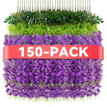 Purple Wisteria Hanging Flowers - 150 Pack Artificial Garden Decor