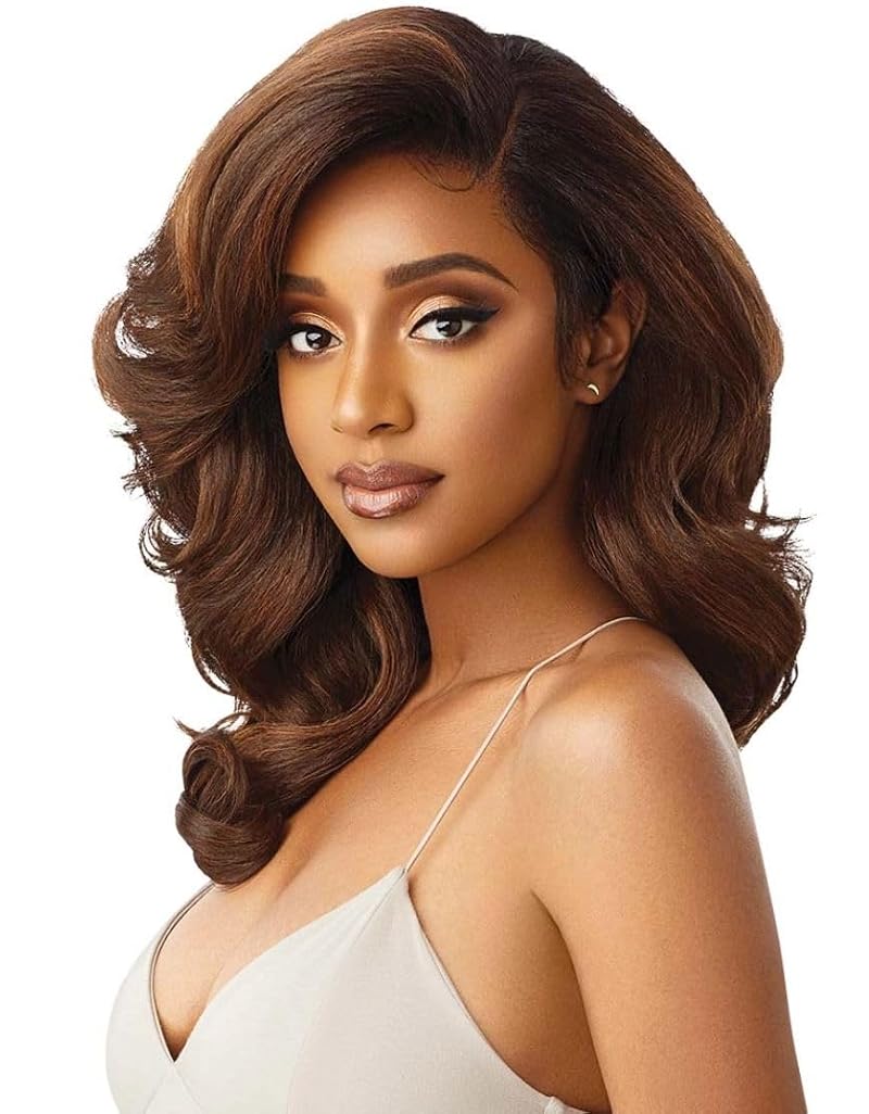 Outre Julianne Lace Front Wig – 13x6 HD Transparent Frontal, Jet Black, Hand-Tied