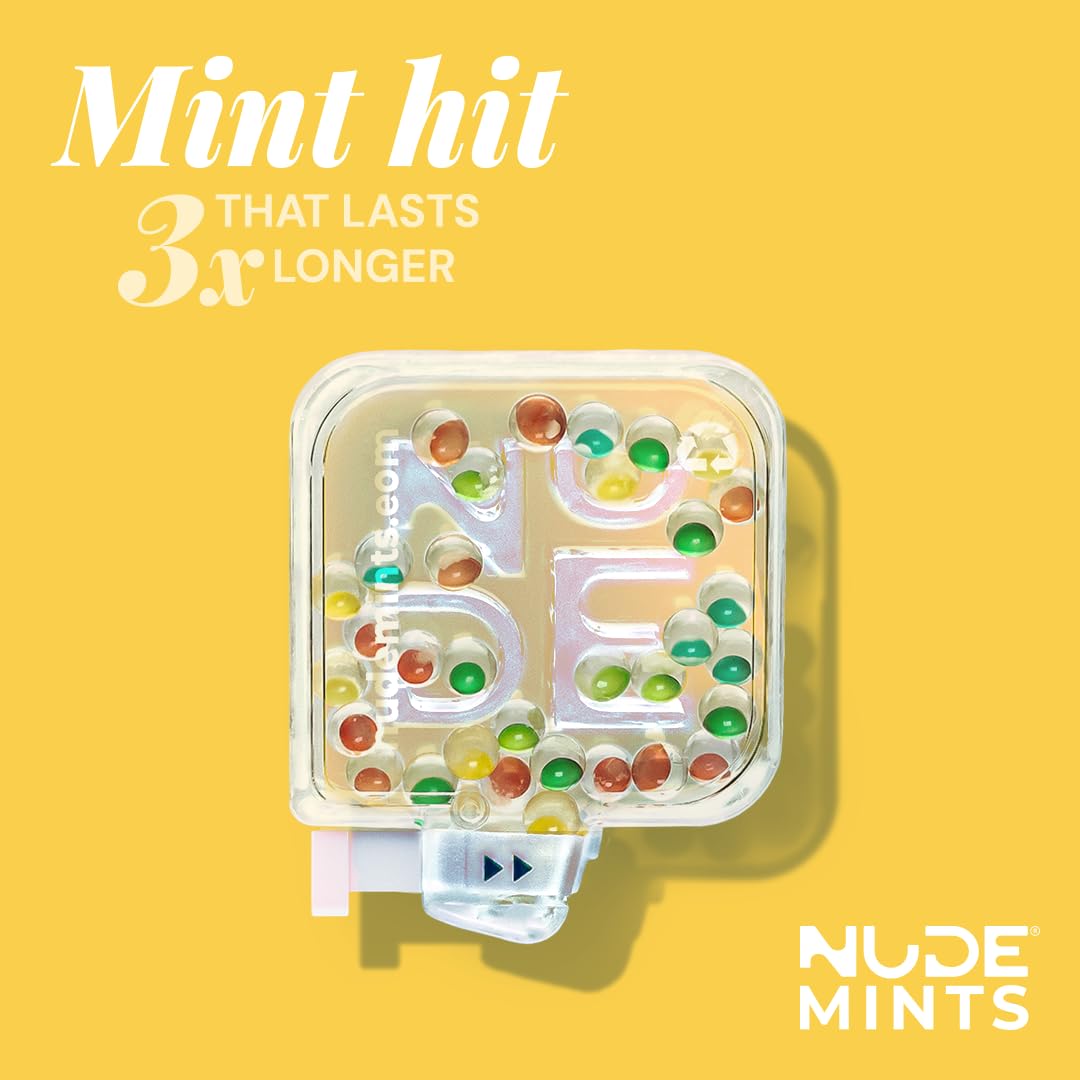 NUDE MINTS | Dual Action Liquid Capsules | Mouth Watering Mint - Lasts 3X Longer - 3X Stronger - Extreme Bad Breath Treatment For Adults - Sugar Free, 0 Calorie - Variety - 5 Pack - 150 Capsules