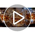 Mountain Whiskey Decanter Set with 4 Tumbler Glasses and Wood Base - Japanese Crystal, Lead-Free, 750ml