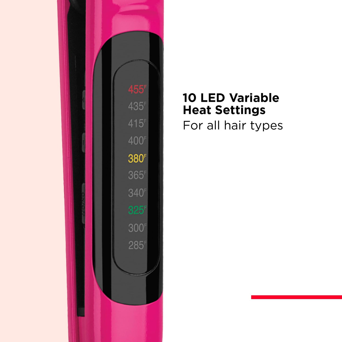 REVLON Ceramic Coated 1 Inch Flat Iron - Hair Straightener Helps Fight Frizz & Enhances Shine for Sleek Styles or Loose Waves, Travel Ready Flat Iron