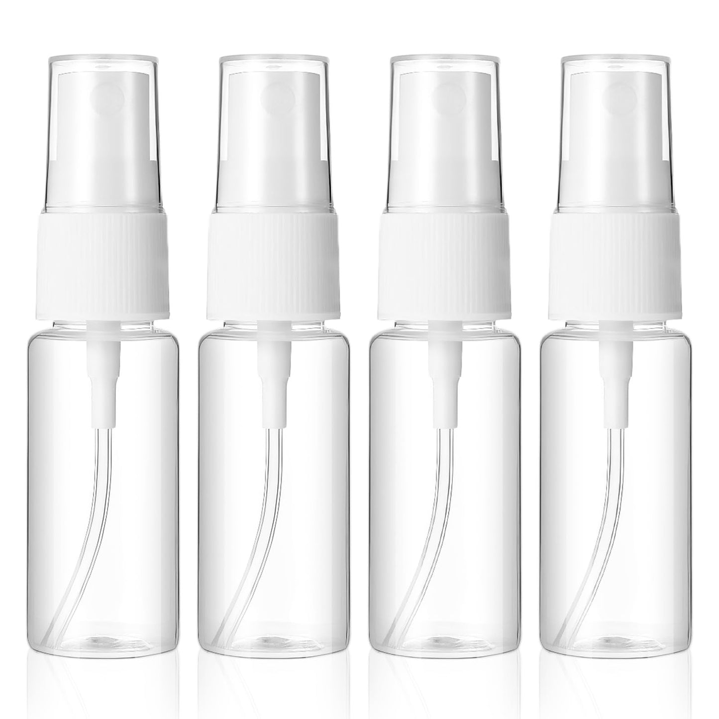 Giantree 4-Pack Clear Spray Bottles, 0.7 oz/20ml Small Plastic Spray Bottles, Empty Travel Bottle, Fine Mist Sprays Bottle for Hair, Reusable Fine Mist Sprays Vase for Alcohol Perfume