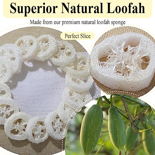 120 Pcs Natural Loofah Slices for Soap Making & Bath Exfoliation - Bulk Set