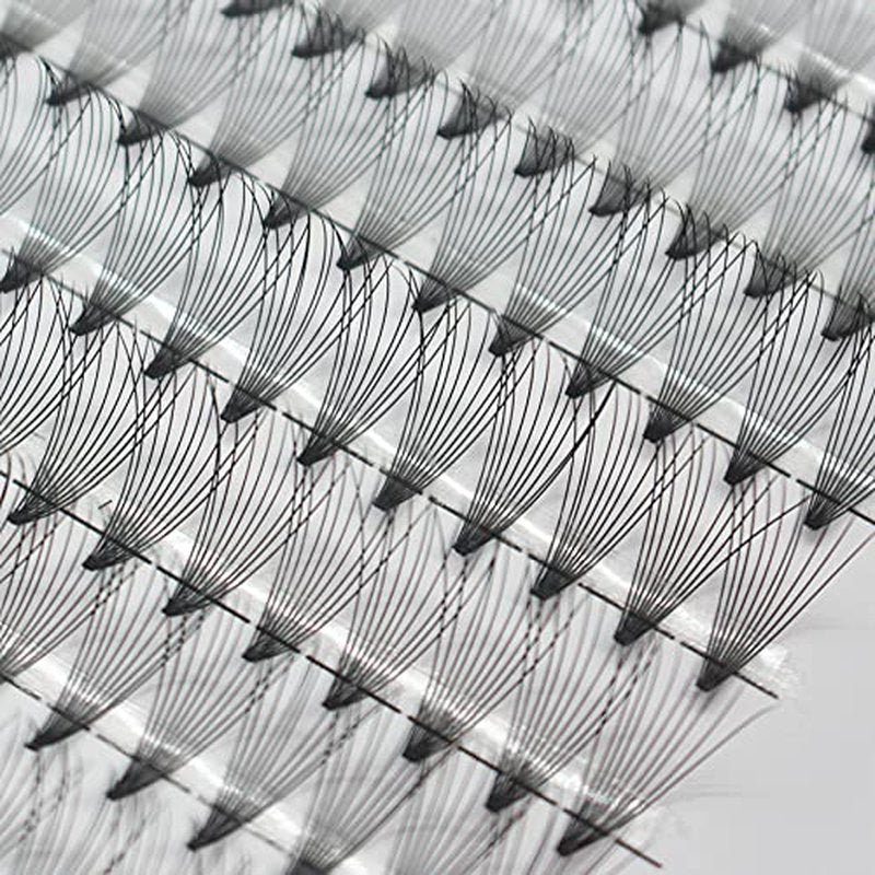Bodermincer Lashes 10D D Curl 300pcs Large Pack Premade Russian Volume Fans Mink Eyelashes Lash Pre made Eyelash Extensions Supplies (17mm)