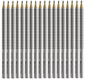 Faber-Castell 18-Piece Silver Graphite Pencils Set | Grip 2001 2B