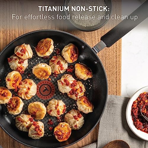 T-Fal 2-Piece Non-Stick Frypan Set 8in & 10in | Heavy Gauge Titanium Coating