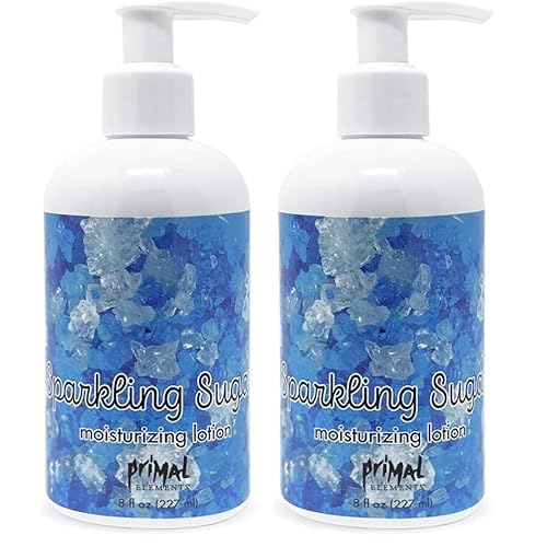 Primal Elements Hand and Body Cream Shea Butter Lotion, 8 OZ, Sparkling Sugar (Pack of 2)