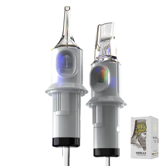 Tattoo Needles Cartridge 50Pcs Assorted Sizes 0.35mm RL+RM (1203RL 1205RL 1207RL 1209RM 1215RM) Round Liner/Round Magnum EN5S-50KIT-X