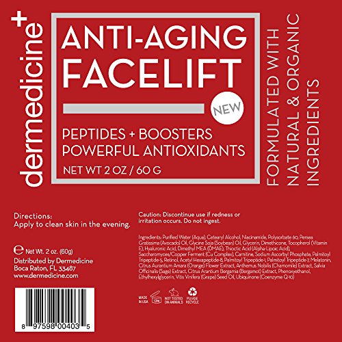 Anti-Aging Face Cream with Retinol & Hyaluronic Acid - 2 OZ Moisturizer for Fine Lines & Wrinkles