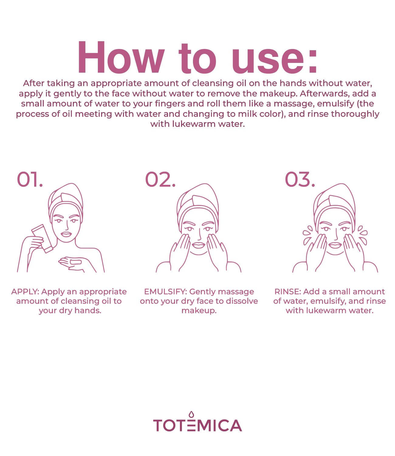 TOTÉMICA Make up Remover, Cleansing Oil with Rice Bran & Jojoba, Waterproof Mascara Remover, Gentle & Hydrating Facial Cleanser for All Skin Types, Desmaquillantes para la cara - 150ml