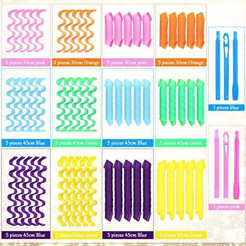 Heatless Wave Curlers Set - No Heat Hair Rollers for Curly Hairstyles