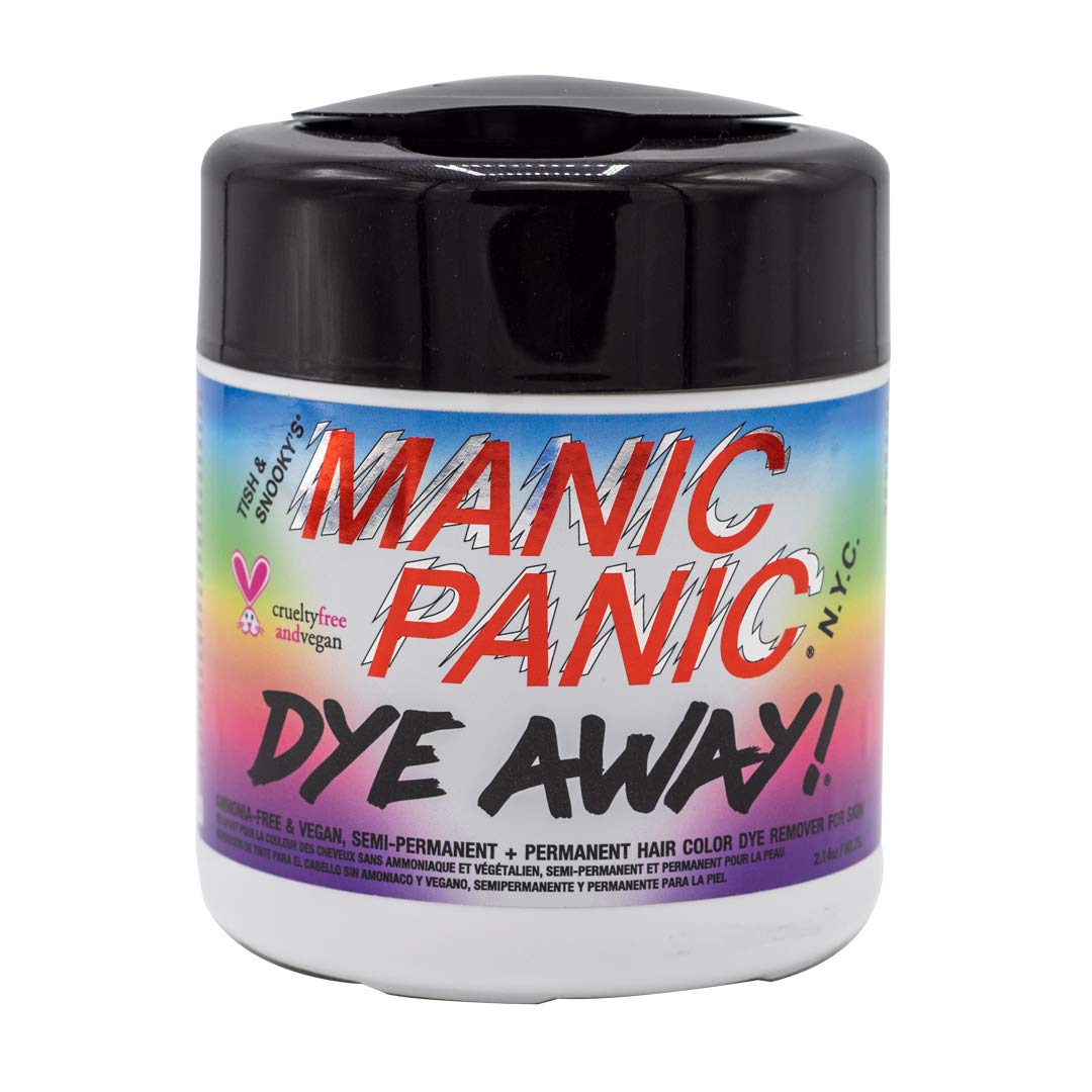 MANIC PANIC Dye Away Hair Dye Remover Wipes - Ammonia-Free Hair Color Remover Wipes for Adults - Removes Semi-Permanent & Permanent Color from Skin - Vegan & Cruelty-Free (50 Count)
