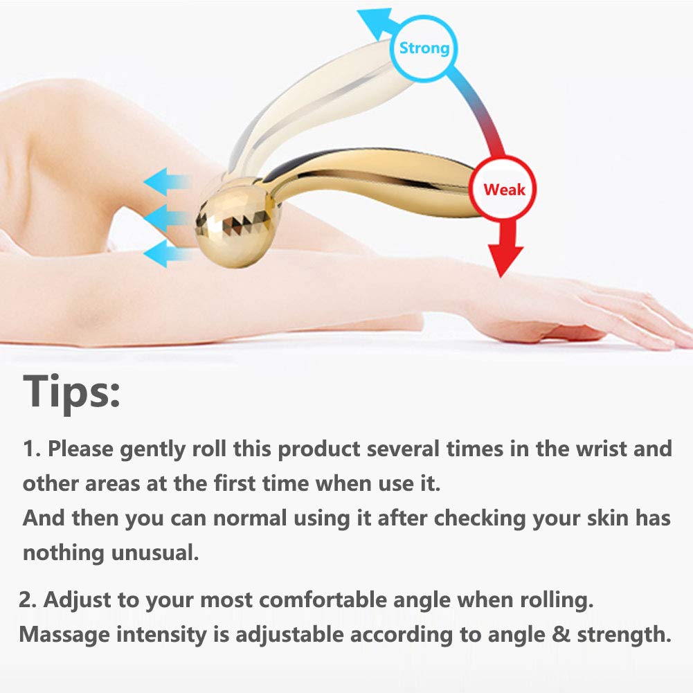 SUPANT V Facial Roller Massager, Reduce Wrinkles in Neck and Eyes, Massage for Lymphatic Drainage, Face Lifting, Reduce Puffiness, Skin Tightening & Collagen Production, Clear Toxins