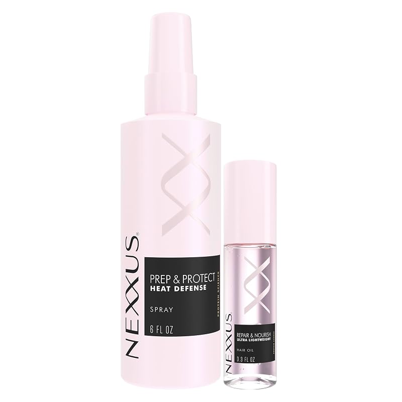 Nexxus Thermal Shield Spray & Ultra Lightweight Hair Oil Bundle