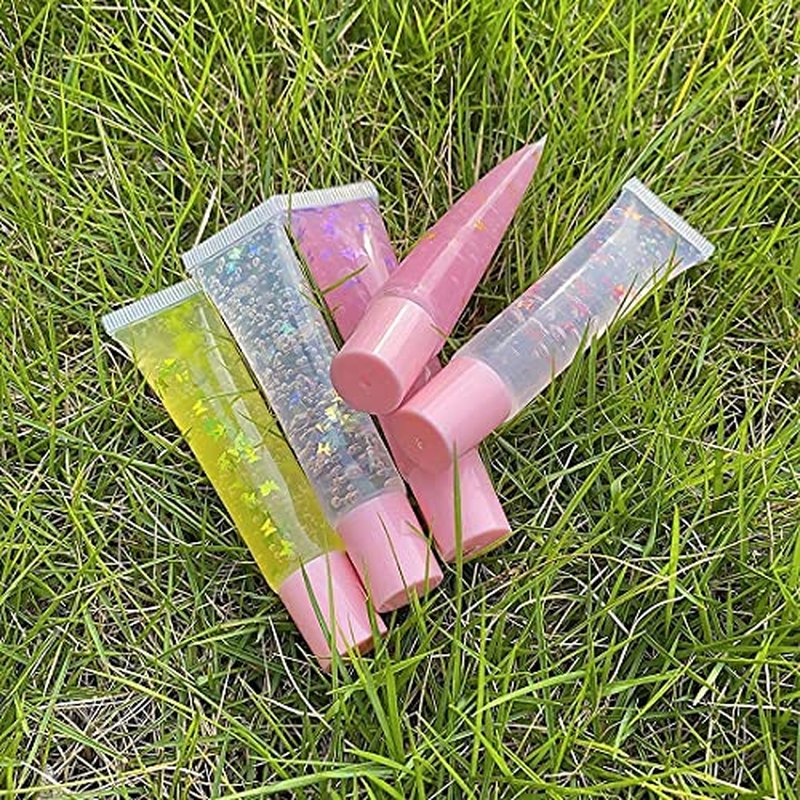 100 PACK 10ml Lip Gloss Tubes with 50 x Pink Caps + 50 x Silver Caps