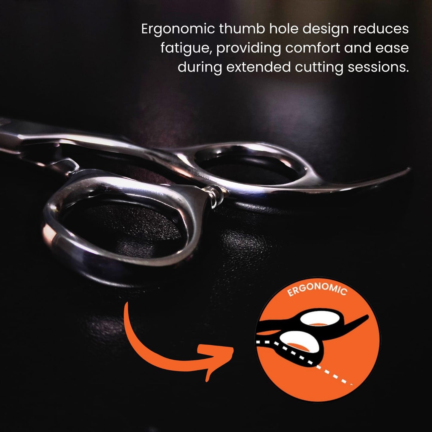 Hair Cutting Scissors 6.25" Barber Scissor, Ideal for Professional Barber, Men, Women, and Hair Stylist Trimming Kit for Haircutting Best Shears for Hair Cut by SIZZO