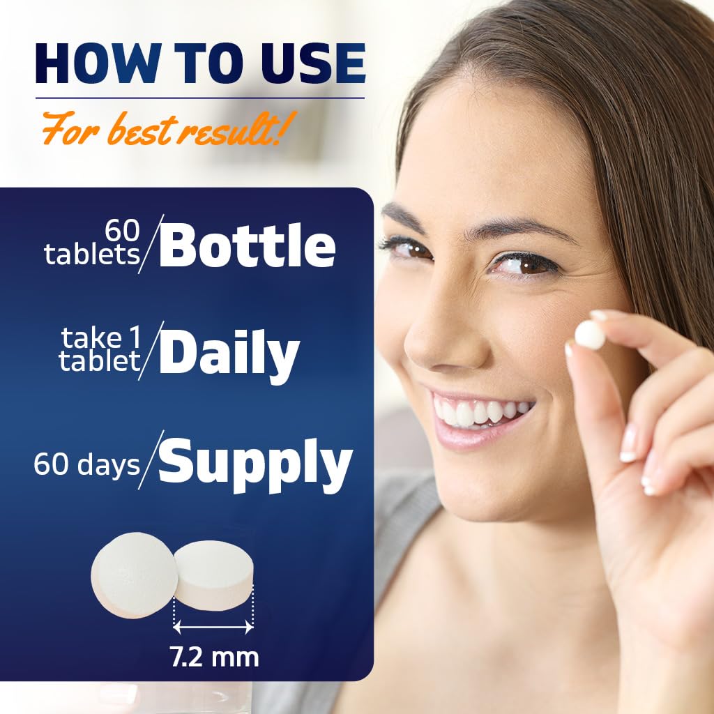 Vitamatic Salivarius Complex 10 Billion Chewable Mint Flavored Tablet - 60 Count - Oral Health Chewable Probiotics + Prebiotics - Supports Healthy Teeth, Gums, & Better Breath