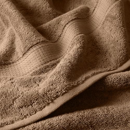 Egyptian Cotton 6-Piece Towel Set - Latte Ultra Plush & Absorbent