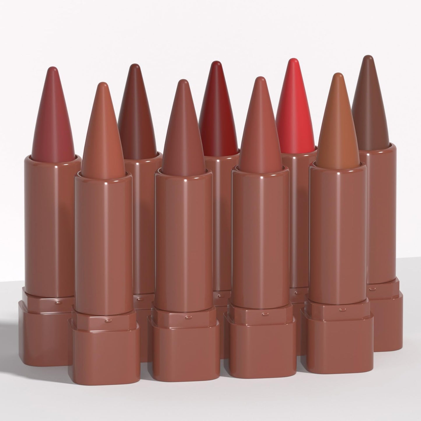 Velvresse 2-in-1 High Pigmented Lip Liner and Lipstick Pencil Set - Longlasting Waterproof Smudgeproof Lip Pencil Matte Nude Lipstick Makeup with Smooth Creamy Gradient Finish.(2pcs#09+#09)