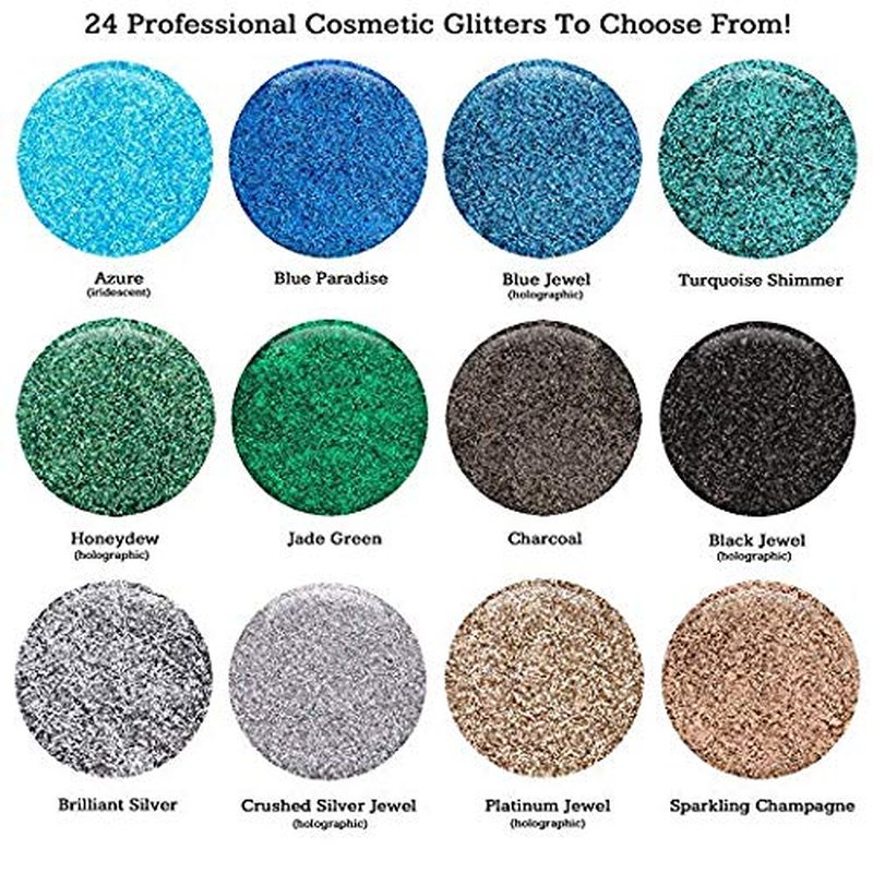 GLITTIES - Brilliant Silver - Cosmetic Grade Extra Fine (.006") Loose Glitter Powder Safe for Skin! Perfect for Makeup, Body Tattoos, Face, Hair, Lips, Soap, Lotion, Nail Art - (30 Gram Jar)