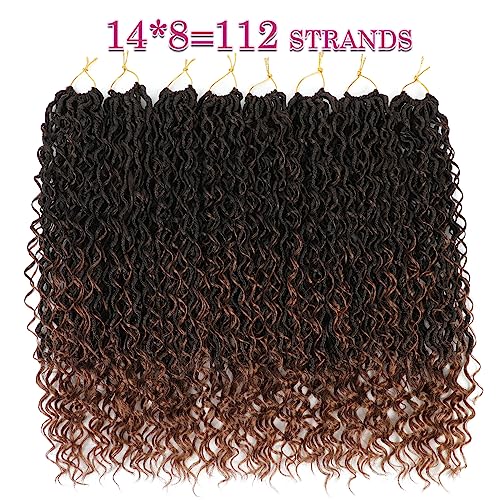Goddess Faux Locs Crochet Hair - T1B/30, 18 Inch, Pack of 8 for Black Women