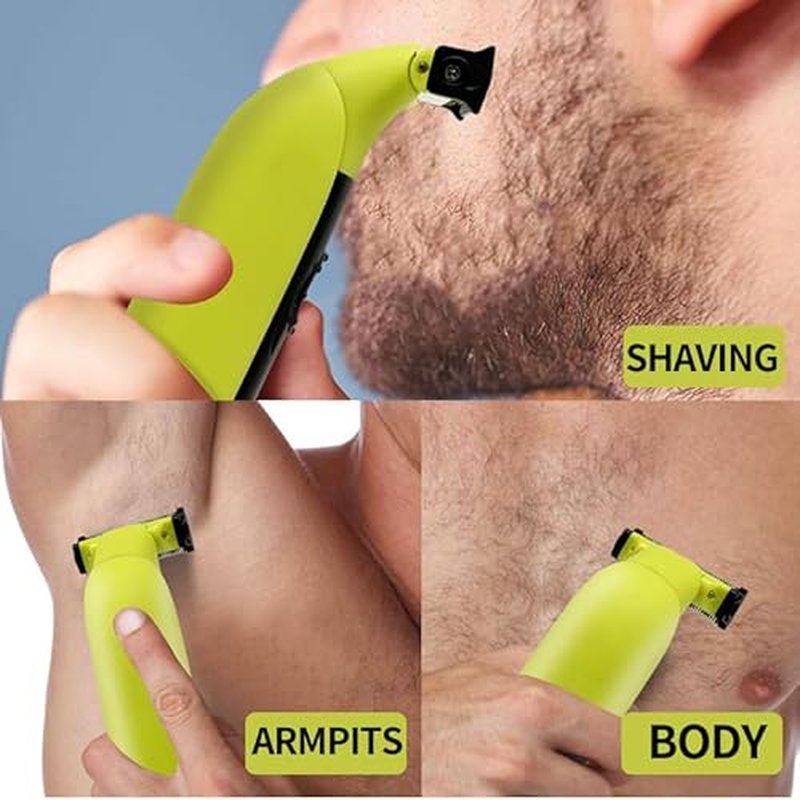 2025Beard & Body Hair Trimmer for Men [All-in-One] USB-C Fast Charging, Adjustable Comb,Groin & Ball Hair Painless Electric Shaver, Travel Razors, Dry Cordless Foil Shavers,Low Noise