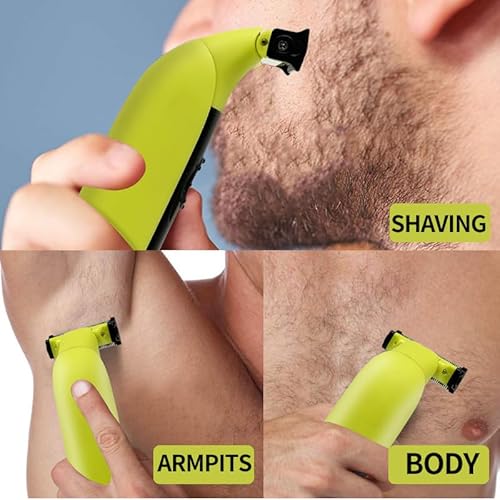 2025Beard & Body Hair Trimmer for Men [All-in-One] USB-C Fast Charging, Adjustable Comb,Groin & Ball Hair Painless Electric Shaver, Travel Razors, Dry Cordless Foil Shavers,Low Noise