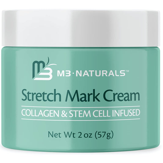 Stretch Mark Cream Infused with Collagen & Stem Cell Maternity Skincare Oil Removes Stretch Mark Prevention & Scar Remover Lotion Green Tea Extract & Raspberry Ketones by M3 Naturals