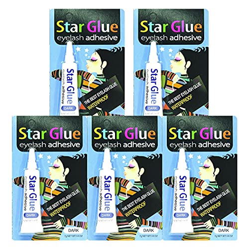 Star Glue Waterproof Dark Eyelash Adhesive 10 Pack for False Lashes & Eyeliner