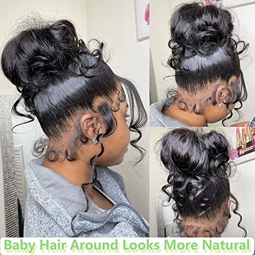 Natural Body Wave Lace Front Wig - 22 Inch Human Hair, Pre Plucked, 180% Density, Full Lace, Brazilian Virgin Hair