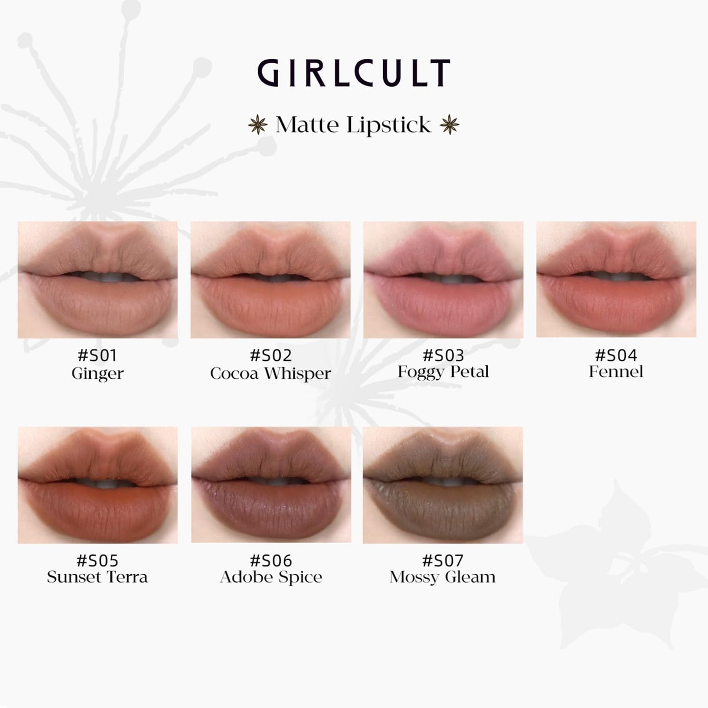 GIRLCULT Matte Lipstick – Long Lasting Velvet Finish, Smudge Proof & Lightweight Lipstick for Women, Transfer Proof One-Swipe Color, Gift for Her (S05)
