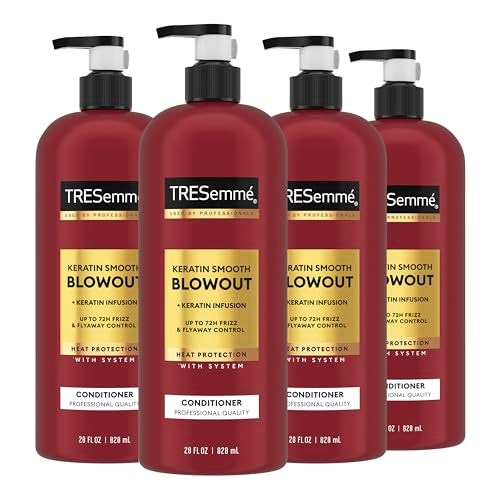 Keratin Smooth Conditioner 28 oz 4-Pack for Frizz Control & Sleek Hair