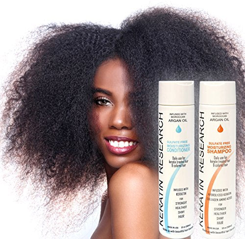Keratin Research Sulfate-Free Shampoo & Conditioner Set for Post Keratin & Colored Hair - 20oz