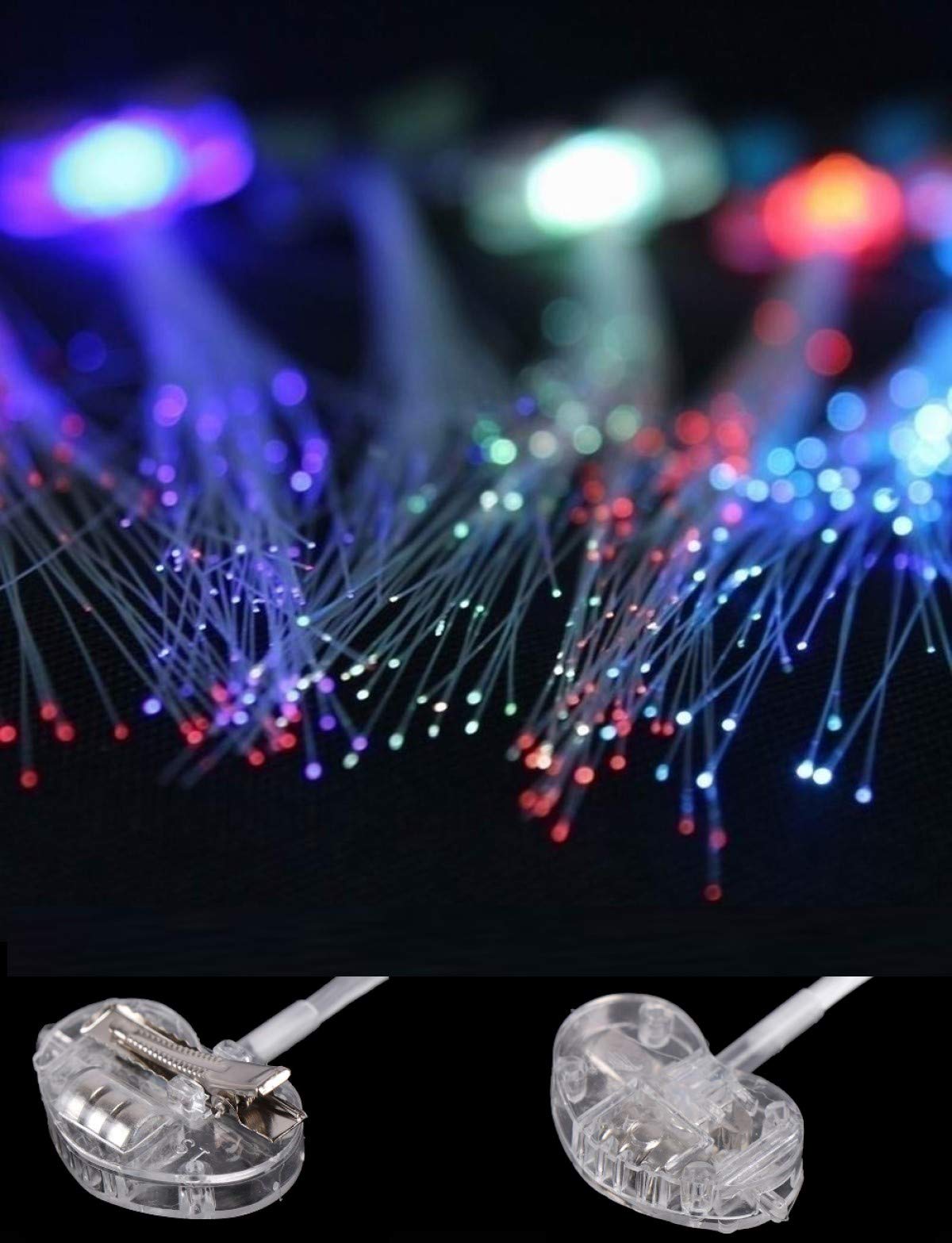 30 Pack LED Lights Hair Light-Up Fiber Optic LED Hair Barrettes Extensions Light Flashing Fiber Optic Hair Braid Barrettes Hair Clips for Party Favors Festival Party Bar Concert