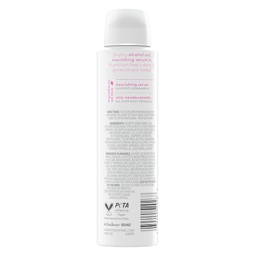 Dove Whole Body Deodorant Spray for Women Gardenia Breeze 4 oz Pack of 2