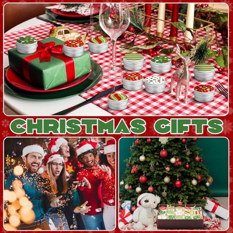 25 Pcs Christmas Lip Balm Gifts Bulk Elf Peppermint Candy Flavor Lip Balms Tins Employee Appreciation Thank You Gifts Christmas Stocking Stuffers for Women Men Coworkers Teachers(Chic Style)