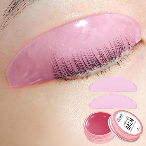Flat Lash Lift Pads Lash Lift Glue Balm Eyelash Perm Reusable and Self-Adhesive Eyelash Lift Shields Tools for Salon Use