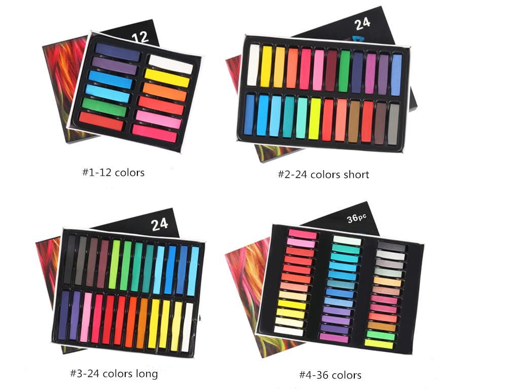 Joyeee 24 Colors Hair Chalk for Birthday, Cosplay, and Masquerade - Washable, Easy Application, Christmas Gifts for Girls and Teens