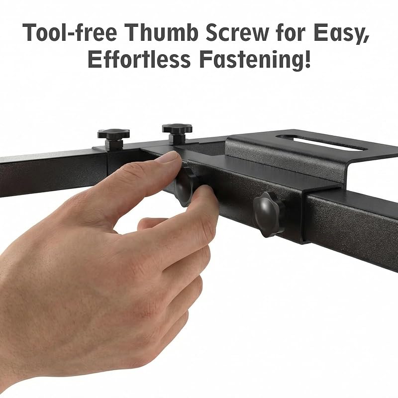 Universal Adjustable Headboard Brackets for Metal Bed Frame - Black