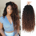 Pre-Looped Goddess Locs Crochet Hair 22 Inch - 8 Packs, 1B/4/30, Bohemian Style for Black Women