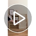 Kids Bookshelf with Front Book Rack and Open Storage - Solid Pine, Triangle Design