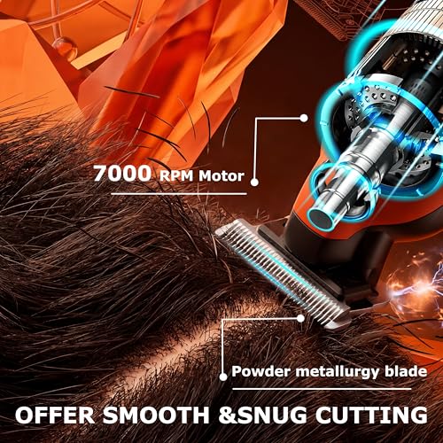 KEMEI 2293 Orange Hair & Beard Trimmer Zero Gapped Precision Clipper
