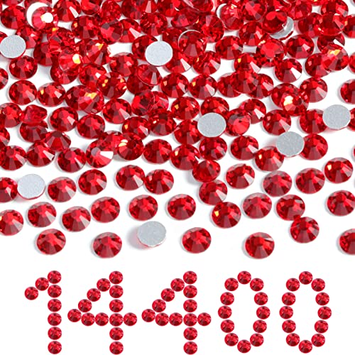Beadsland Flat Back Crystal Rhinestones Bulk Light Siam SS10 14400pcs
