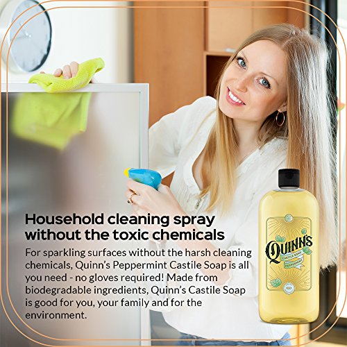 Quinn's Pure Castile Organic Liquid Soap, 32 ounce (Peppermint)