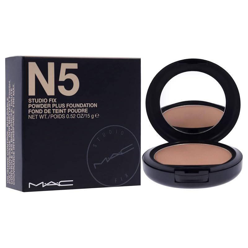 MAC Studio Fix Powder Plus Foundation N5 0.52 oz - Full Coverage Matte