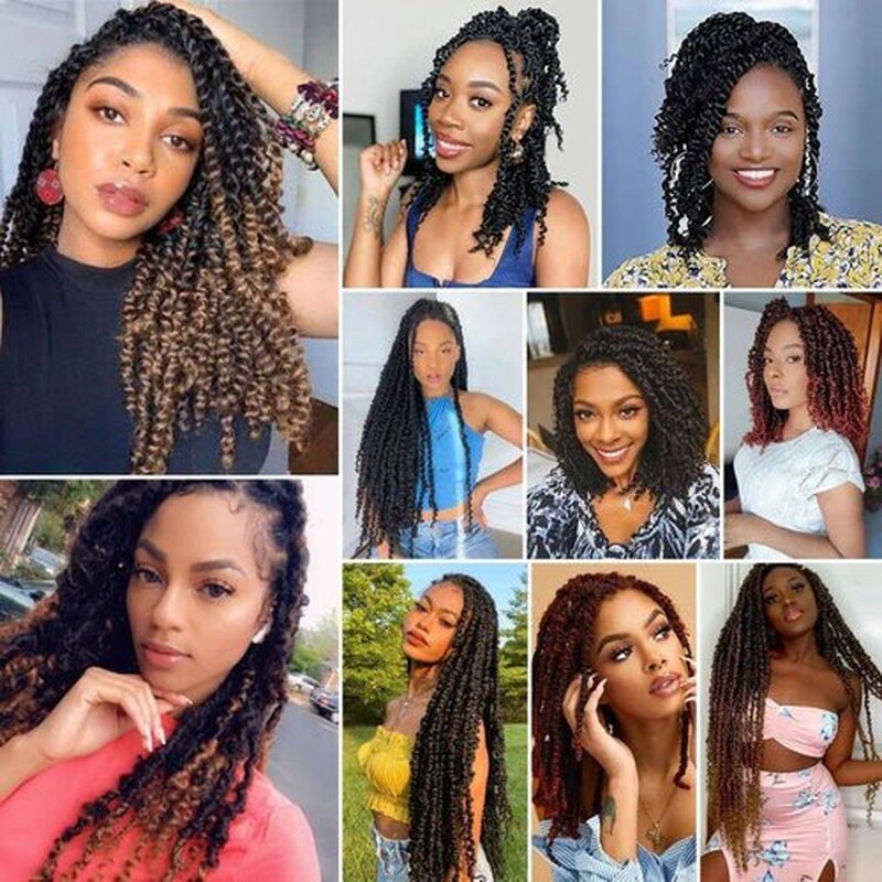 Grey Passion Twist Crochet Hair,12 Inch 9 Packs Pretwisted Passion Twist Hair, Soft Pre Looped and Pre twist Crochet Hair For Women，Short Curly Crochet Braids(12",9bundles,1B/Gray#)